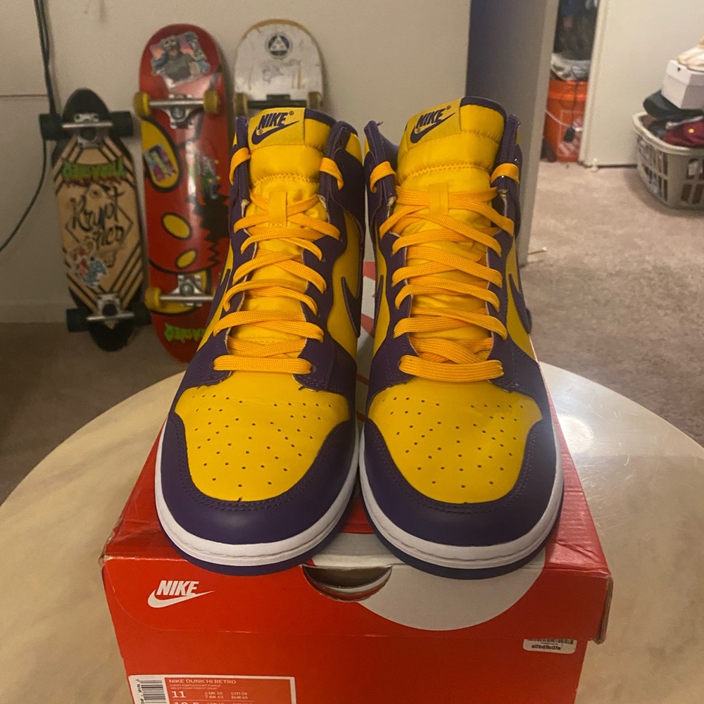 Nike Bold Purple and Yellow Sneakers